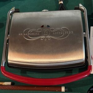 Stainless Panini sandwich maker, like new , recipe booklet included